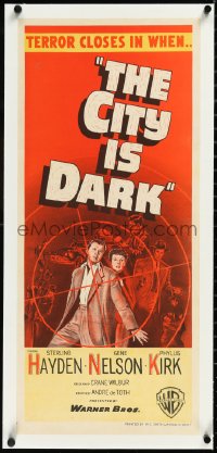 2s0846 CRIME WAVE linen Aust daybill 1953 ex-cons Nelson, de Corsia & Bronson, The City is Dark, rare!