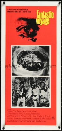 2s0854 FANTASTIC VOYAGE linen Aust daybill 1967 Raquel Welch journeys to the human brain, Fleischer!