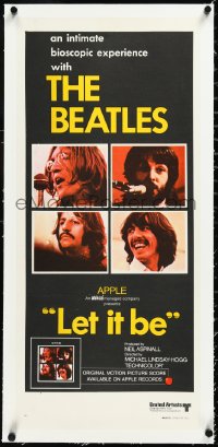 2s0879 LET IT BE linen Aust daybill 1970 Beatles, John Lennon, Paul McCartney, Ringo, George Harrison