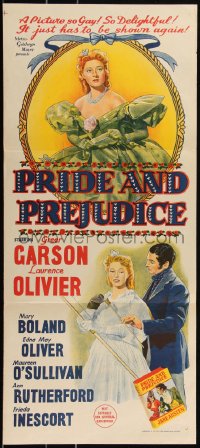 2s0151 PRIDE & PREJUDICE Aust daybill R1940s Laurence Olivier & Greer Garson, Jane Austen, rare!