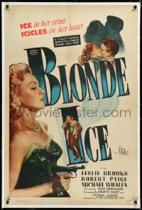2s0951 BLONDE ICE linen 1sh 1948 sexy blonde savage bad girl Leslie Brooks, loved & cheated!