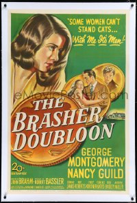 2s0955 BRASHER DOUBLOON linen 1sh 1947 some women can't stand cats, with her it's men, Chandler noir!