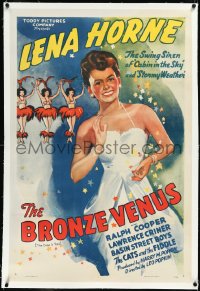 2s0959 BRONZE VENUS linen 1sh 1940s The Duke is Tops, great art of beautiful Lena Horne!