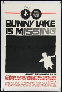 2s0960 BUNNY LAKE IS MISSING linen 1sh 1965 directed by Otto Preminger, cool Saul Bass doll art!