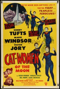 2s0157 CAT-WOMEN OF THE MOON 1sh 1953 campy cult classic, they're fiery, fearless & ferocious!