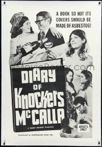 2s0982 DIARY OF KNOCKERS MCCALLA linen 1sh 1968 directed by Barry Mahon, sexy montage of images!