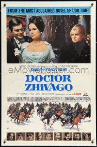 2s0986 DOCTOR ZHIVAGO signed linen style B 1sh 1965 by Omar Sharif, David Lean epic, Julie Christie