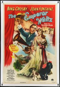2s0992 EMPEROR WALTZ linen 1sh 1948 Bing Crosby & Joan Fontaine, directed by Billy Wilder!