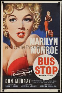 2s0494 BUS STOP English double crown 1956 best close-up Chantrell art of sexy Marilyn Monroe!