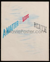 2s0066 STAIRWAY TO HEAVEN English pressbook 1947 Powell & Pressburger, A Matter of Life & Death!