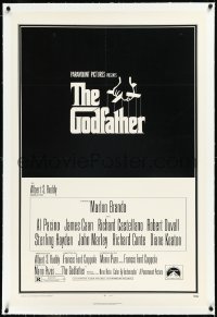 2s1018 GODFATHER linen 1sh 1972 Francis Ford Coppola crime classic, great art by S. Neil Fujita!
