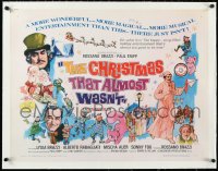 2s0796 CHRISTMAS THAT ALMOST WASN'T linen 1/2sh 1966 Rossano Brazzi, Italian holiday fantasy musical!