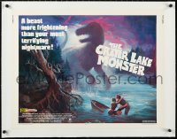 2s0798 CRATER LAKE MONSTER linen 1/2sh 1977 Wil art of dinosaur more frightening than your nightmares!