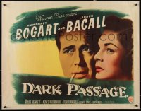 2s0463 DARK PASSAGE 1/2sh 1947 Humphrey Bogart & sexiest Lauren Bacall together again, ultra rare!