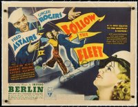 2s0800 FOLLOW THE FLEET signed linen 1/2sh 1936 by Ginger Rogers, w/Astaire, Berlin, different & rare!