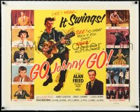 2s0801 GO JOHNNY GO linen 1/2sh 1959 Chuck Berry, Alan Freed, you know, like I mean - it's way out!