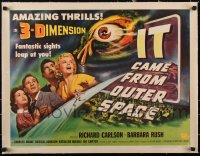 2s0805 IT CAME FROM OUTER SPACE linen style B 3D 1/2sh 1953 Ray Bradbury classic 3-D sci-fi, rare!