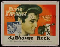 2s0806 JAILHOUSE ROCK linen style B 1/2sh 1957 classic art of Elvis Presley by Bradshaw Crandell!
