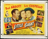 2s0814 LITTLE GIANT linen 1/2sh 1946 vaccuum salesmen Bud Abbott & Lou Costello, Kapralik art, rare!