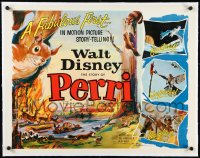 2s0821 PERRI linen 1/2sh 1957 Disney's fabulous first in motion picture story-telling, wacky squirrel!
