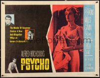 2s0467 PSYCHO style B 1/2sh 1960 sexy half-dressed Janet Leigh, Anthony Perkins, Alfred Hitchcock