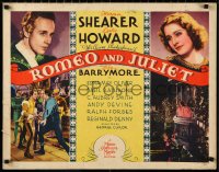 2s0468 ROMEO & JULIET 1/2sh 1936 Norma Shearer, Leslie Howard, John Barrymore, Shakespeare, rare!
