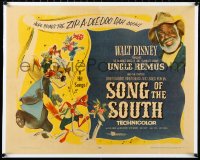 2s0827 SONG OF THE SOUTH linen 1/2sh R1956 Walt Disney, Uncle Remus, cartoon Br'er Rabbit & Br'er Bear!