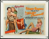 2s0828 TENDER COMRADE linen style A 1/2sh 1944 Chin-Up Girl Ginger Rogers loves Robert Ryan, rare!