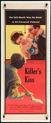 2s0116 KILLER'S KISS insert 1955 early Stanley Kubrick noir set in New York's Clip Joint Jungle!