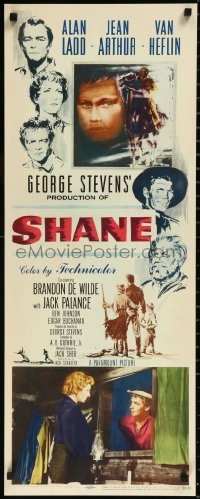 2s0459 SHANE insert 1953 classic western, Alan Ladd, Jean Arthur, Van Heflin, Brandon De Wilde
