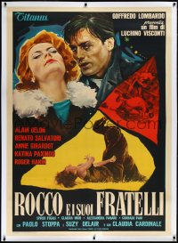 2s0552 ROCCO & HIS BROTHERS linen Italian 1p 1960 Visconti's Rocco e I Suoi Fratelli, great art!