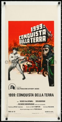 2s0707 CONQUEST OF THE PLANET OF THE APES linen Italian locandina 1973 Roddy McDowall, different!