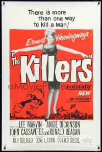 2s1079 KILLERS linen 1sh 1964 sexy full-length Angie Dickinson, Lee Marvin, directed by Don Siegel!