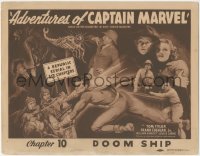 2s0169 ADVENTURES OF CAPTAIN MARVEL chapter 10 TC 1941 Tom Tyler in costume, Doom Ship, ultra rare!