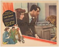 2s0201 BRINGING UP BABY LC 1938 Howard Hawks, best c/u of Hepburn & Grant with leopard, ultra rare!