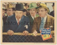 2s0205 CHARLIE CHAN AT THE RACE TRACK LC 1936 detective Warner Oland & men watching horse race, rare!