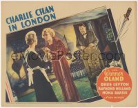 2s0206 CHARLIE CHAN IN LONDON LC 1934 Asian Warner Oland watches maid attack Drue Leyton, very rare!
