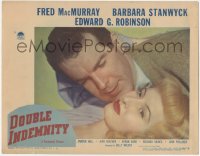 2s0214 DOUBLE INDEMNITY LC #2 1944 Billy Wilder, best close up of Barbara Stanwyck & Fred MacMurray!