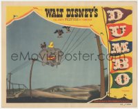 2s0215 DUMBO LC 1941 he's scared on power lines with crows, Walt Disney cartoon classic, ultra rare!