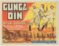 2s0173 GUNGA DIN TC 1939 Douglas Fairbanks Jr., Cary Grant & Victor McLaglen in India, ultra rare!