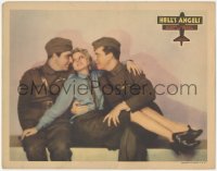 2s0217 HELL'S ANGELS LC 1930 close portrait of Jean Harlow between Ben Lyon & James Hall, ultra rare!
