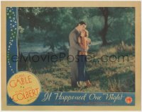 2s0219 IT HAPPENED ONE NIGHT LC 1934 Clark Gable & Claudette Colbert hugging in field, Capra, rare!