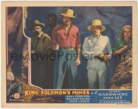 2s0223 KING SOLOMON'S MINES LC 1937 Paul Robeson, Roland Young, & Anna Lee in tense situation, rare!