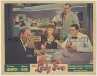 2s0224 LADY EVE LC 1941 Preston Sturges, classic scene of Stanwyck & Coburn fleecing Fonda, rare!