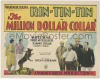 2s0177 MILLION DOLLAR COLLAR TC 1929 canine star Rin Tin Tin, Matty Kemp, Evelyn Pierce, ultra rare!