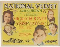 2s0178 NATIONAL VELVET TC 1944 Mickey Rooney & Elizabeth Taylor in MGM's horse racing classic!