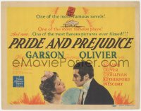 2s0179 PRIDE & PREJUDICE TC 1940 Laurence Olivier as Mr. Darcy & Greer Garson, Jane Austen's novel!