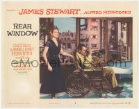2s0185 REAR WINDOW LC #6 1954 Alfred Hitchcock, great image of Grace Kelly & James Stewart w/lens!