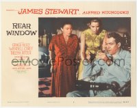 2s0187 REAR WINDOW LC #7 1954 Hitchcock, Thelma Ritter & Grace Kelly look at excited James Stewart!