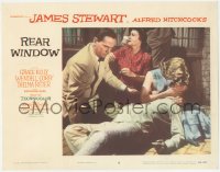 2s0189 REAR WINDOW LC #8 1954 Hitchcock, Corey, Ritter & Grace Kelly comfort fallen James Stewart!